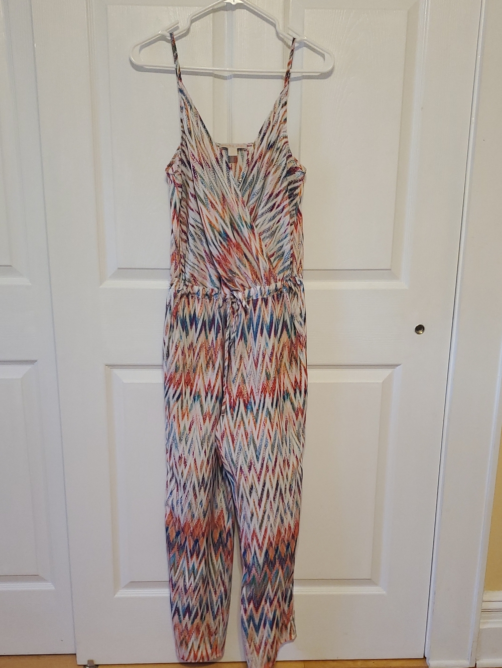 Presley Skye Multicolor Chevron V-Neck Jumpsuit